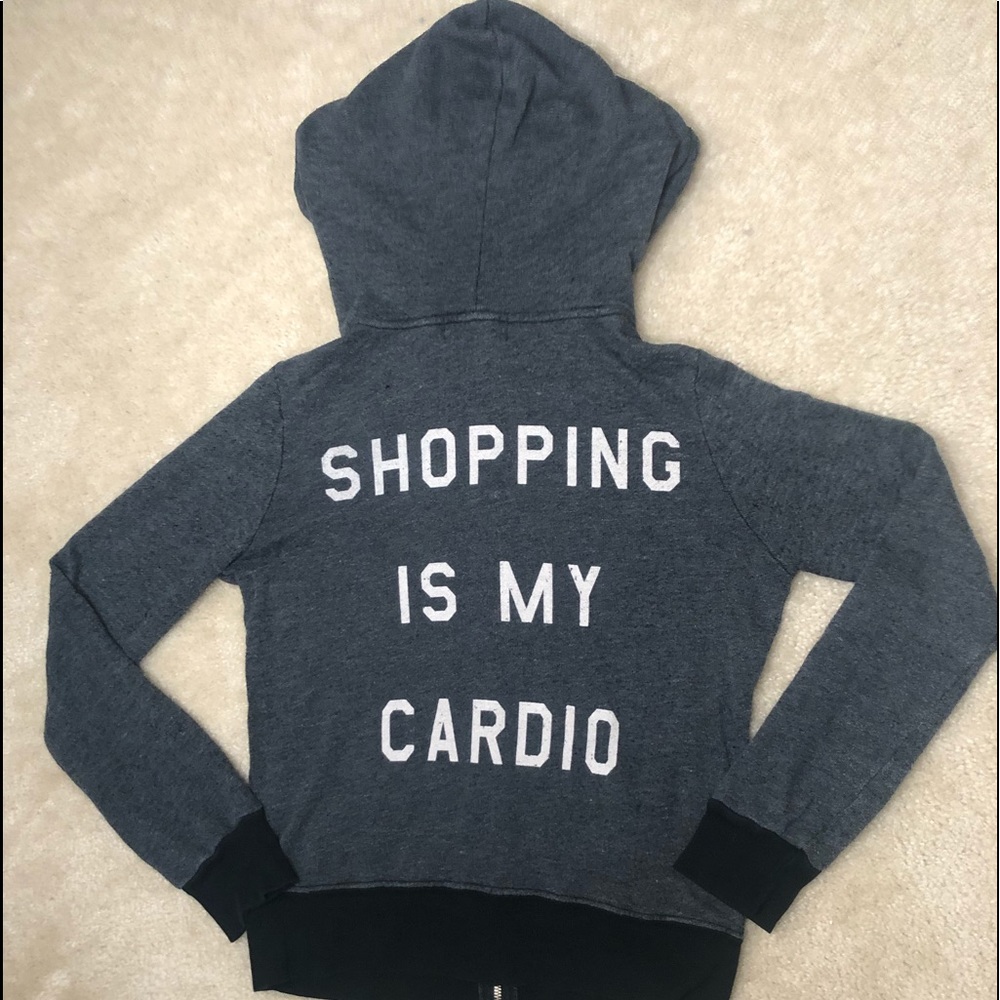 Wildfox Gray Zip Sweatshirt/Hoodie Size:Small